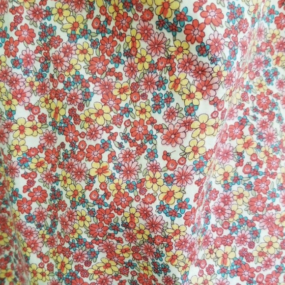 Tulle floral Open Back Cotton Top size small - Picture 5 of 8